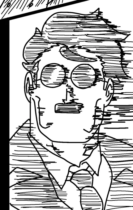 躍動感のある絵を描こうとしたらなんかシュールな絵になっちゃったボス 
