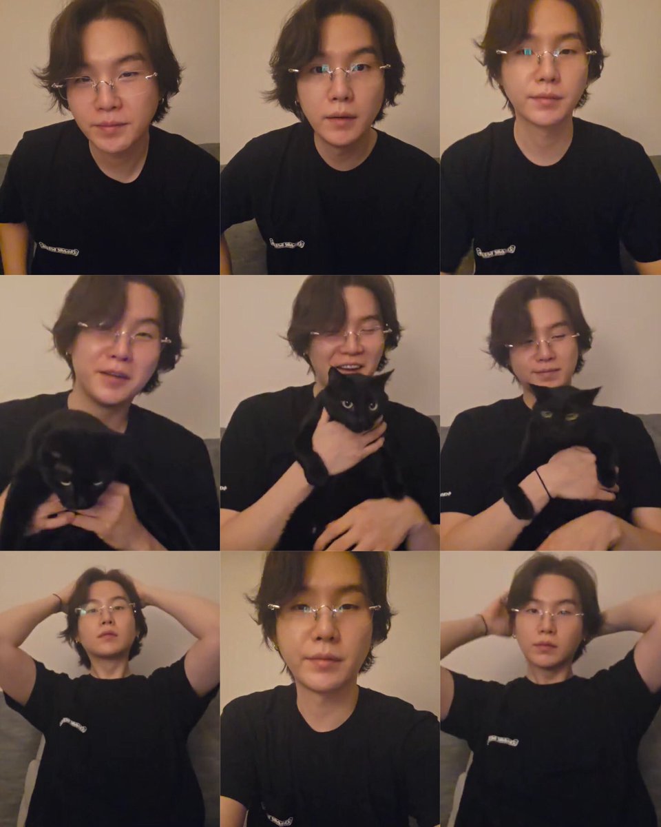 OMG MIN YOONGI LIVE AND HIS CAT 🥹🖤