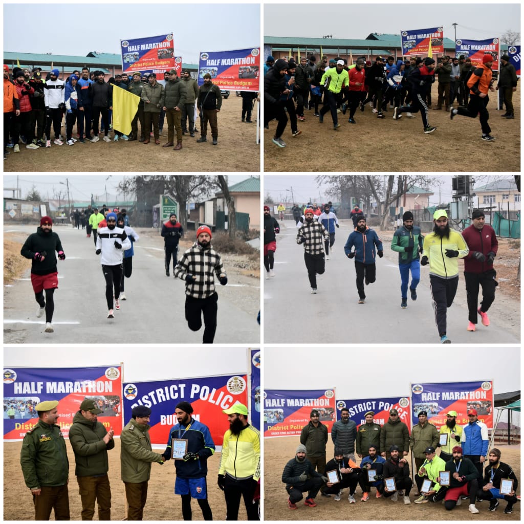 BudgamPolice's tweet image. Budgam Police, in collaboration with Fitness Sports Club Budgam, organised a Half Marathon Run under CAP 2025–26. Youth participated with great enthusiasm, promoting sportsmanship and a healthy lifestyle.
 #CAP
#HalfMarathon 

@JmuKmrPolice 
@KashmirPolice 
@nikhilB__ips