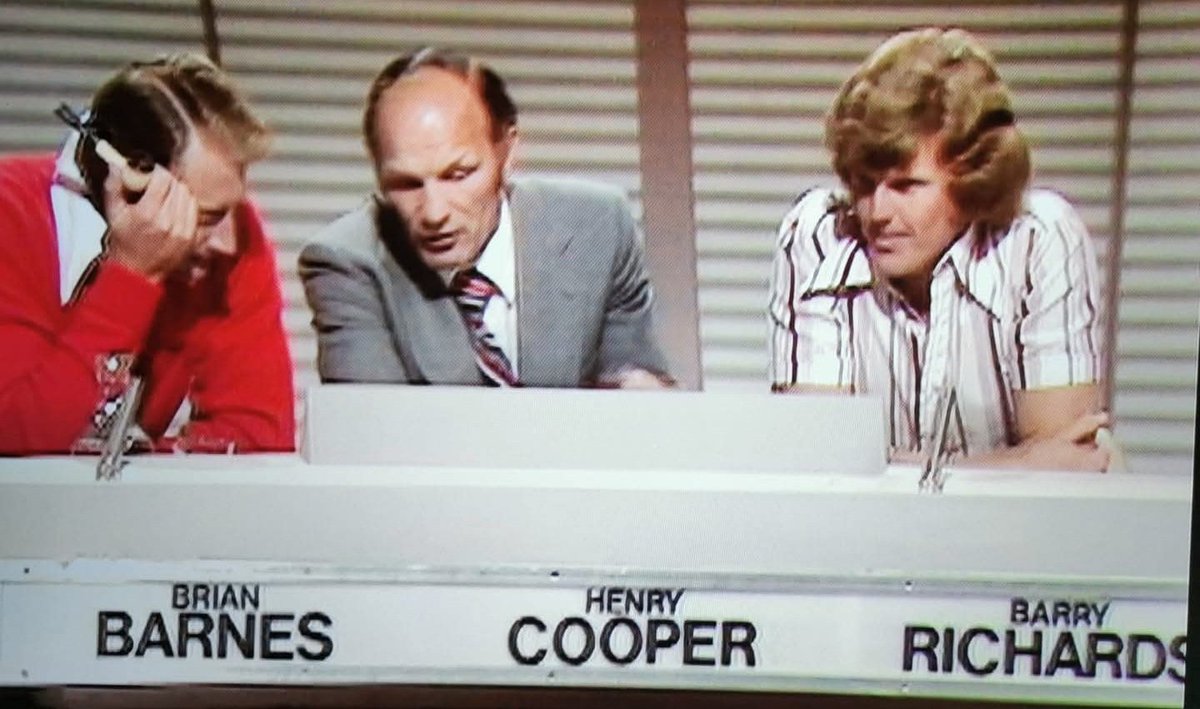 Barry Richards on the popular BBC  sports show A Question of Sport alongside Henry Cooper and Brian Barnes ! <a href="/fh_stephen/">StephenFH</a> <a href="/fredfertang/">Martin Chandler</a> <a href="/theoldbatsman/">Jon Hotten</a> <a href="/gulu1959/">Gulu Ezekiel</a> <a href="/GeorgeDobell1/">George Dobell</a> <a href="/barneygirnun/">Barney Girnun</a>