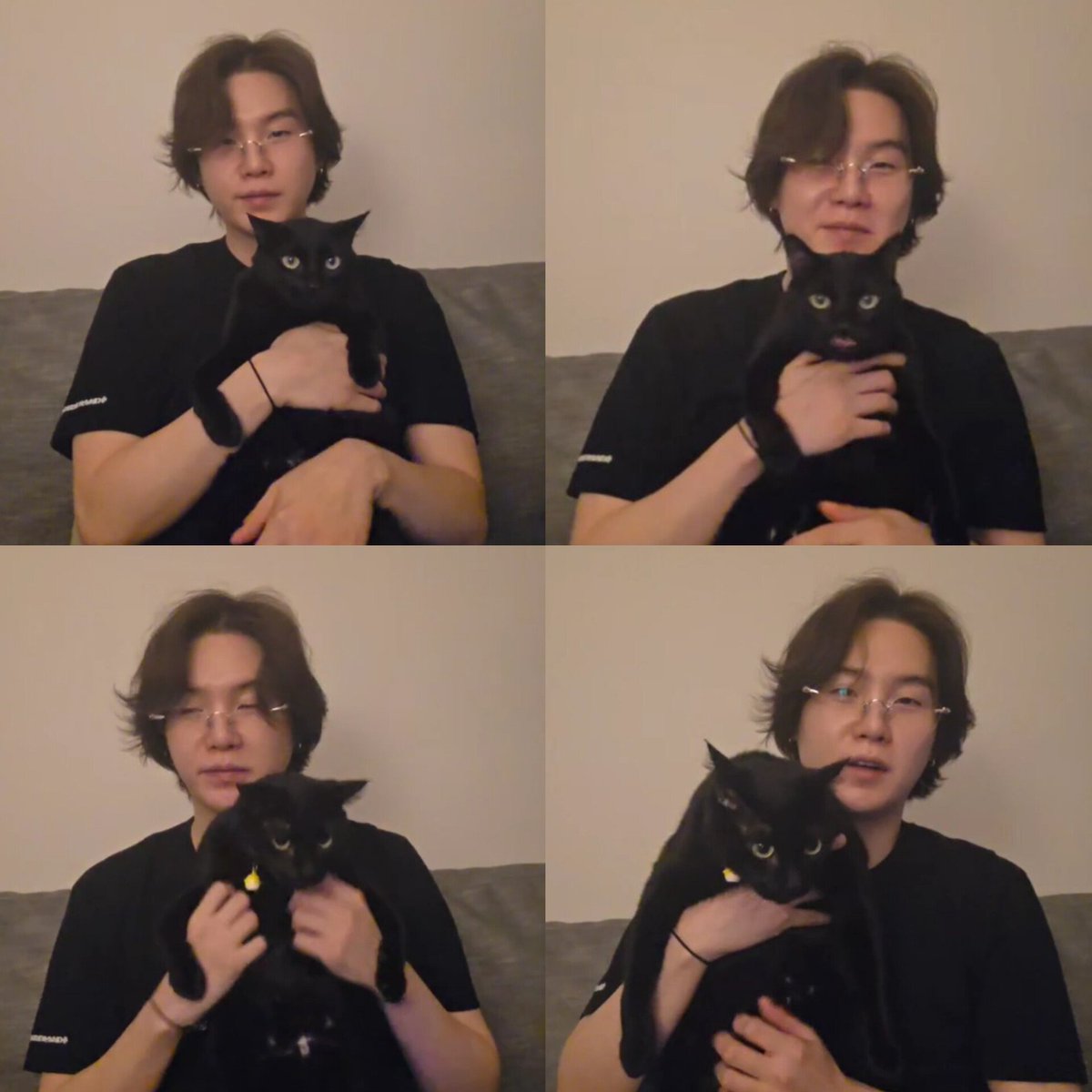 YMJDAILY's tweet image. Min Yoongi | 20251228 on weverse live 🌟

"🐱 : it's my black cat Tang!" 

our kitty have his own KITTEN 😭❤️‍🩹