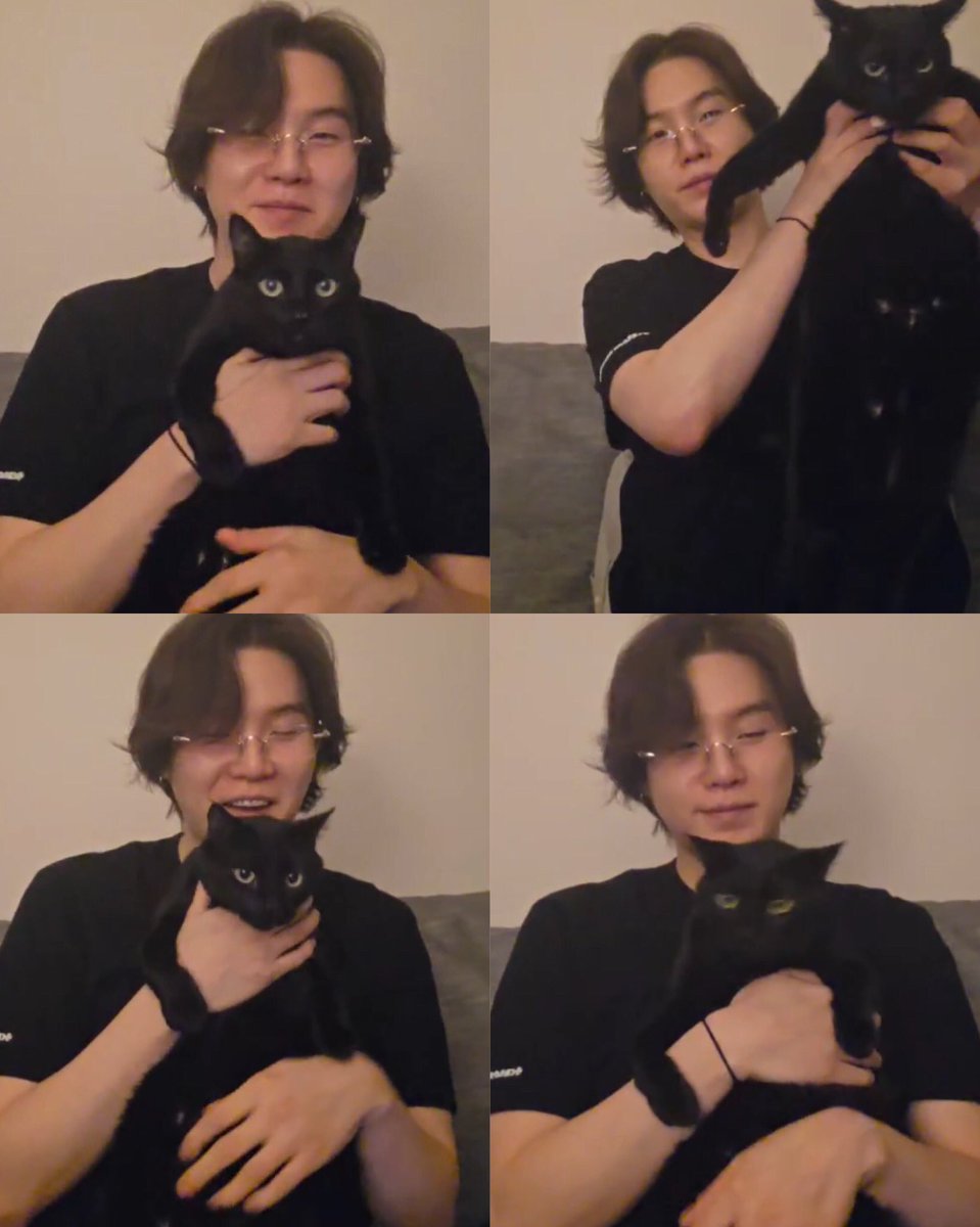 min yoongi and his cat 🐈‍⬛