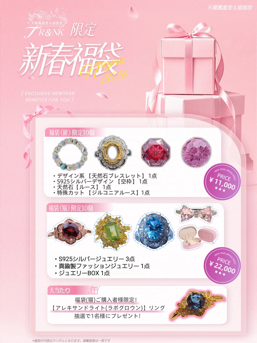 🎍初・新春福袋2026🎍 ⏰1月1日 零時スタート 🎁【龍】限定10個 🎁【猫