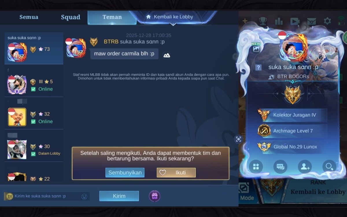 Mobile Legends Menfess tweet media