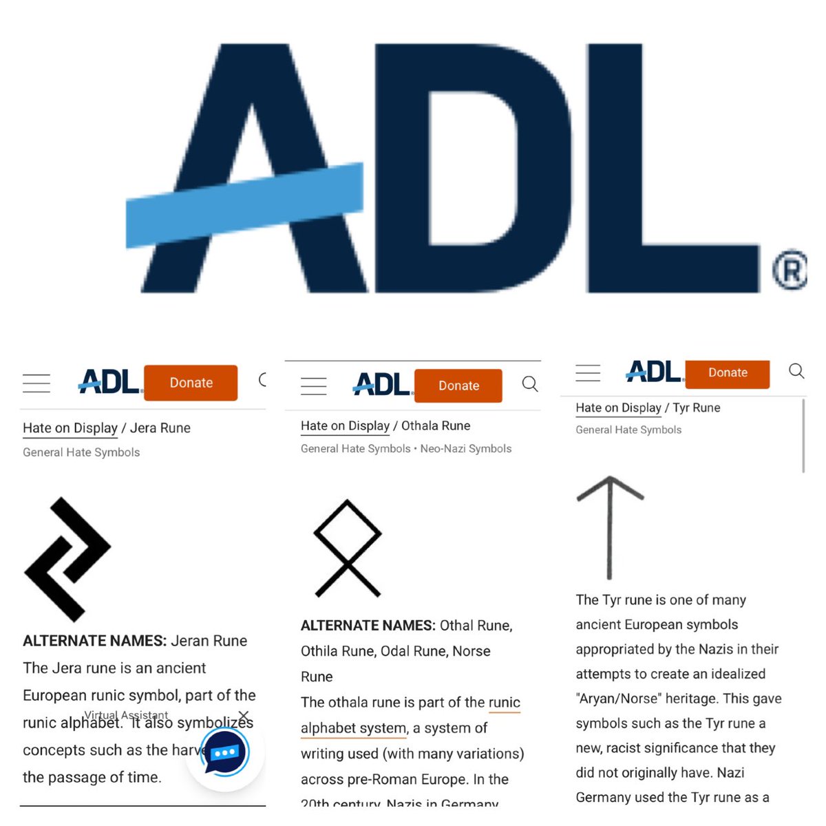 How dare the Jewish ADL call Ancient Rune symbols used by my Germanic &amp; Norse/ Viking  ancestors ‘Hate Symbols’ 🤨

These symbols hold meaning to us &amp; connect us to our ancestors.

I don’t care if Nazi’s used these symbols at some point, Nazi’s  also drank water- do we ban that