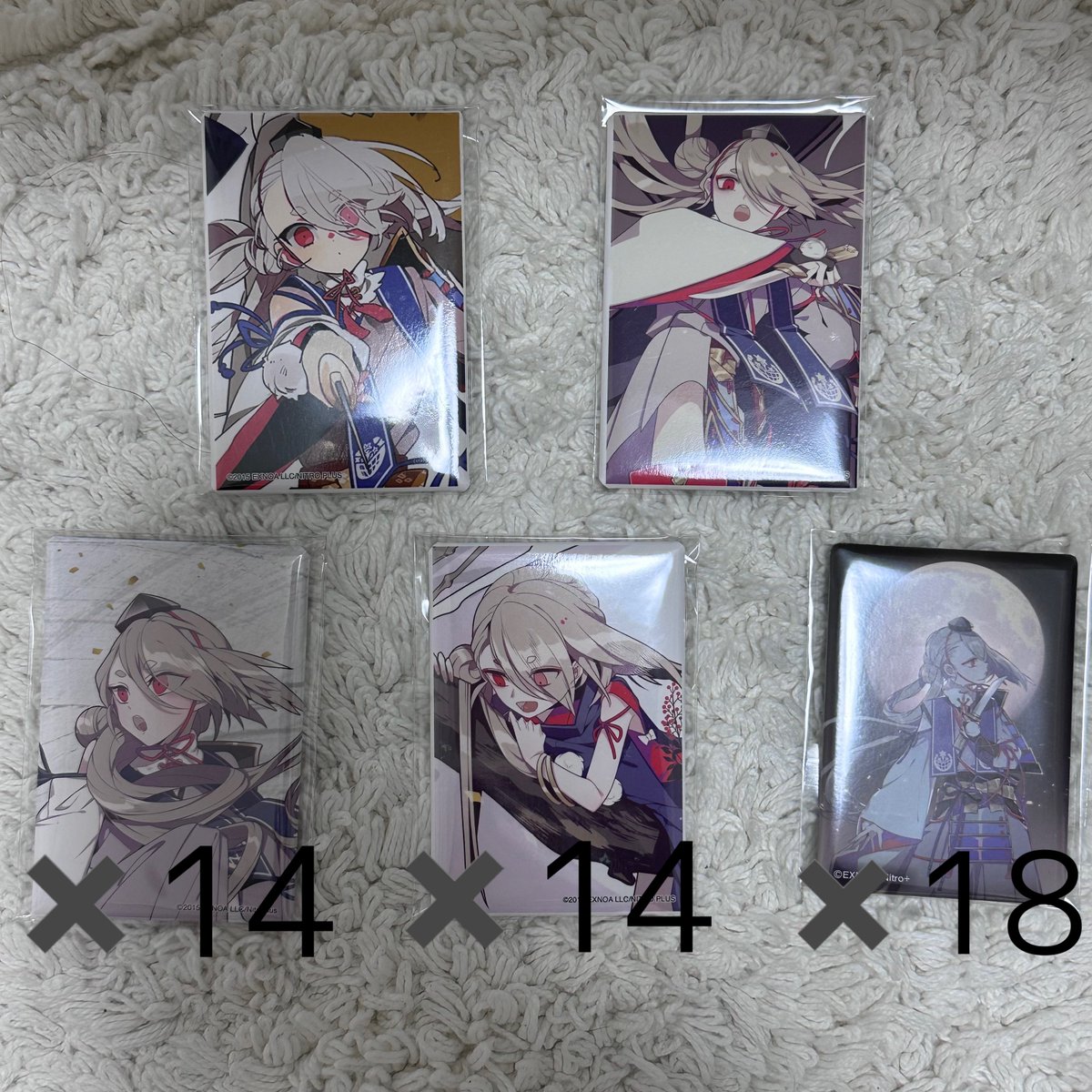 譲渡】刀剣乱舞 スクエア缶バッジ 一周年 二周年 五周年 六周年 祝画