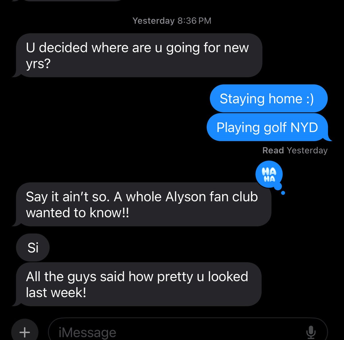 New Years Eve. In Austin? or?
Stay home and start the new year best.
Flattering, but I like being single.