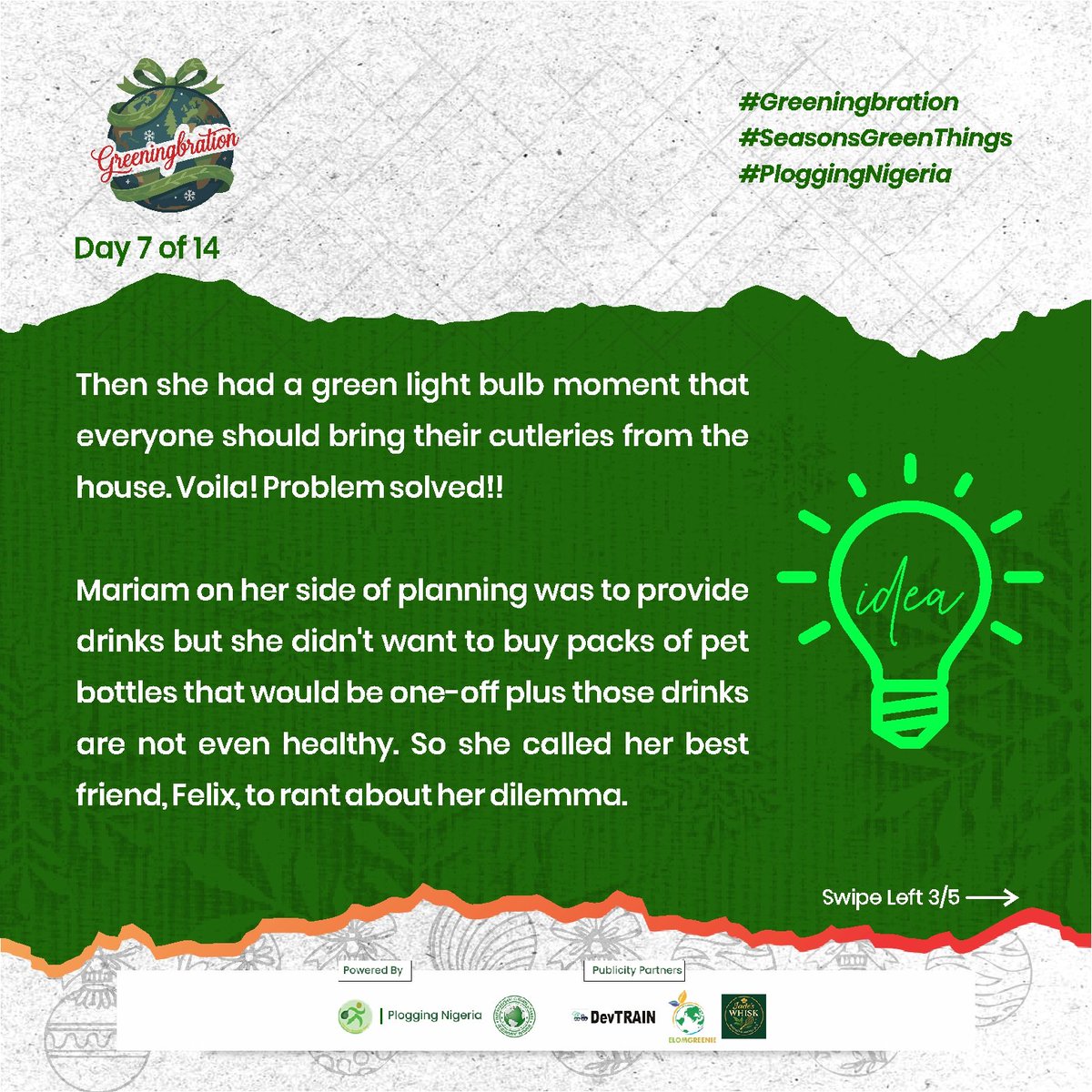 0️⃣7️⃣/1️⃣4️⃣ of #Greeningbration. 
1/2

Two heads are better than one is popular saying we all clamour but have you seen when two green heads come together⁉️ It's magical‼️ 

#Greeningbration
#SeasonsGreenThings
#PloggingNigeria
#14DaysEndOfYearCampaign