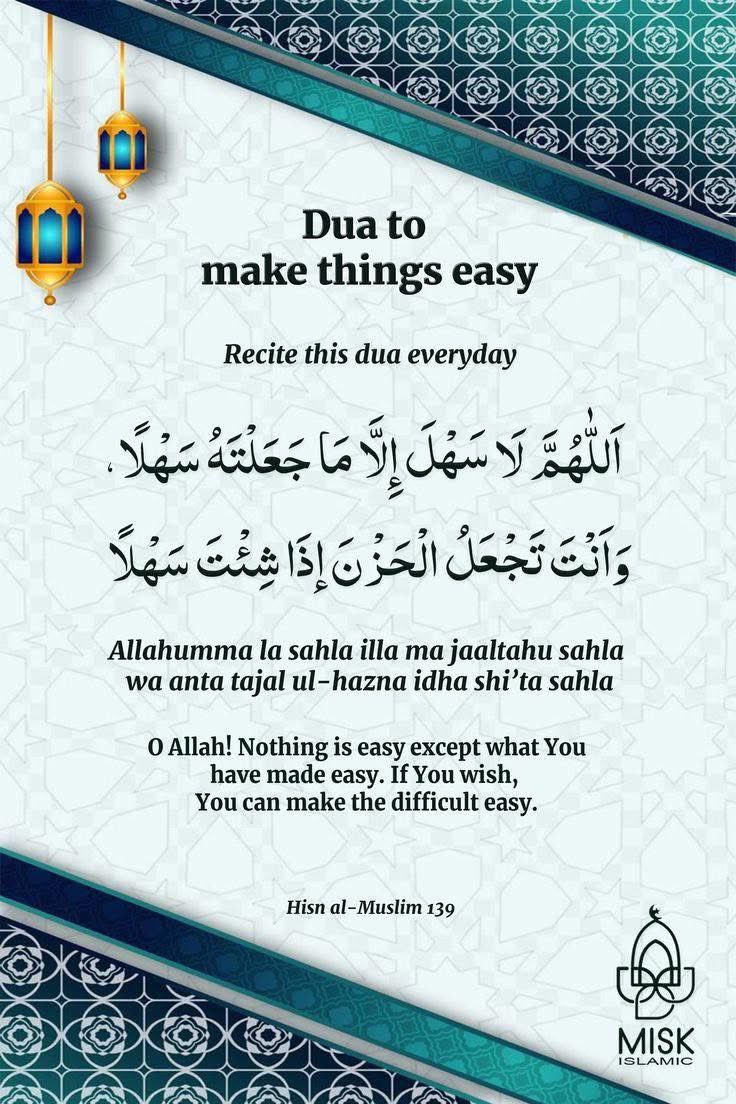 Dua to make things easy