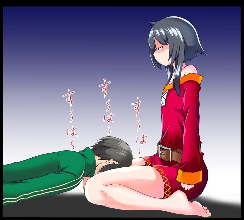 Daily_Kazumin's tweet image. Fanart del día: en las piernas 😏