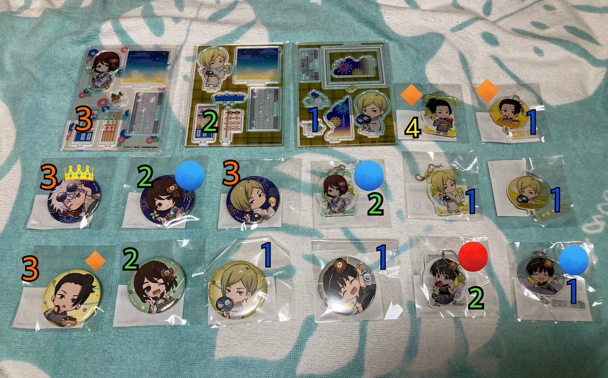 LDh9q's tweet photo. 交換 譲渡 呪術廻戦0 まったり読書時間 くじ まるくじ アクスタ　アクリルジオラマ　アクキー　缶バッジ  懐玉・玉折 ちゃぽん
Summer memories YUKATA style

譲)大吉/中吉/小吉
乙骨/真希/狗巻/パンダ/五条/夏油/家入/七海/灰原
(画像参照＊数字は所持数) https://t.co/nmyvF616AO