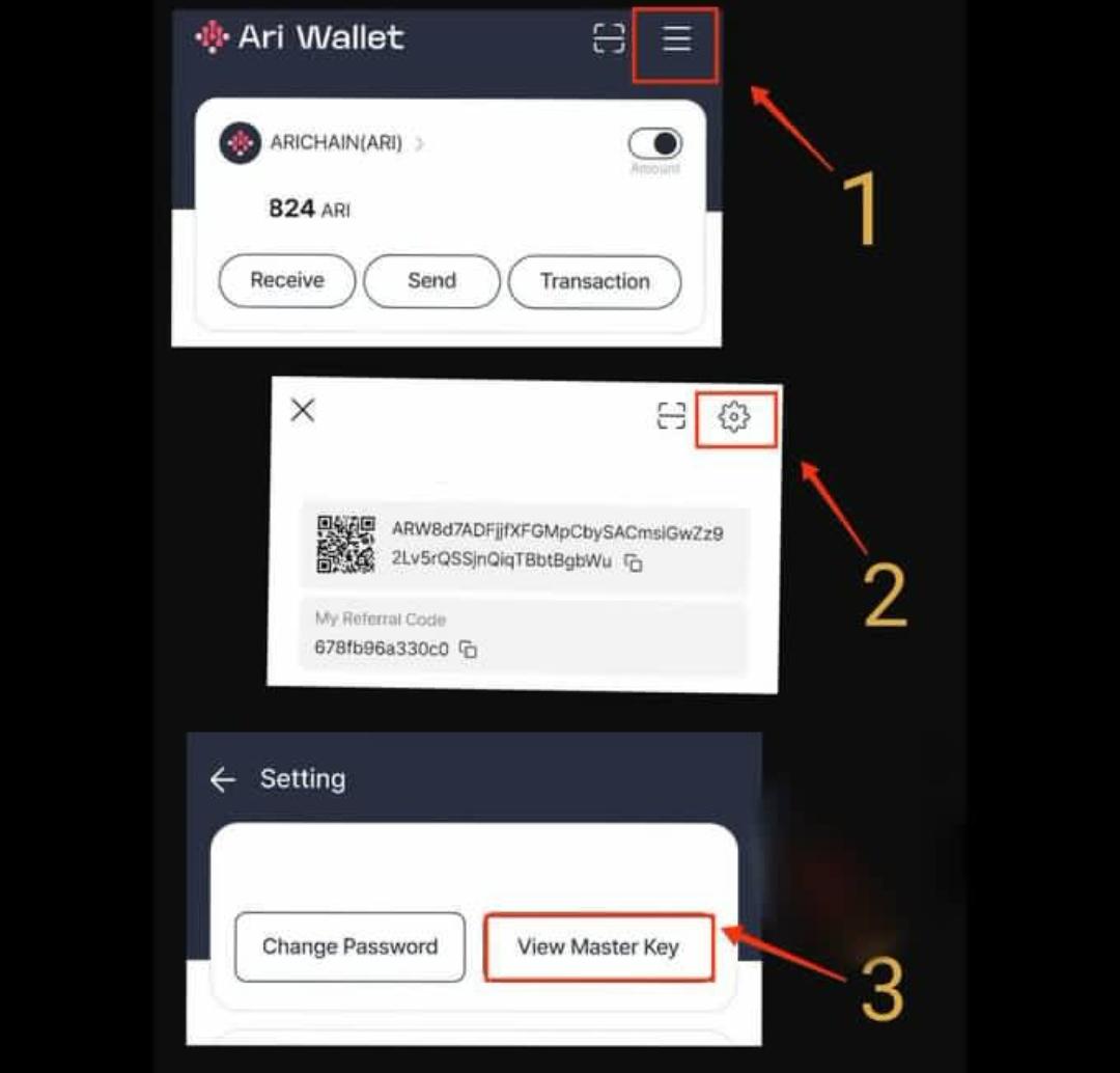 Cryptonite686's tweet image. 📢 $ARI Wallet Update 🔥

🛡️ Secure Your Master Key 🔐

⚡Your Master Key is the only way to recover your $ARI wallet! 

🖼️ Follow the steps shown in the image to back it up safely.
#Arichain #spurprotocol #Xenea