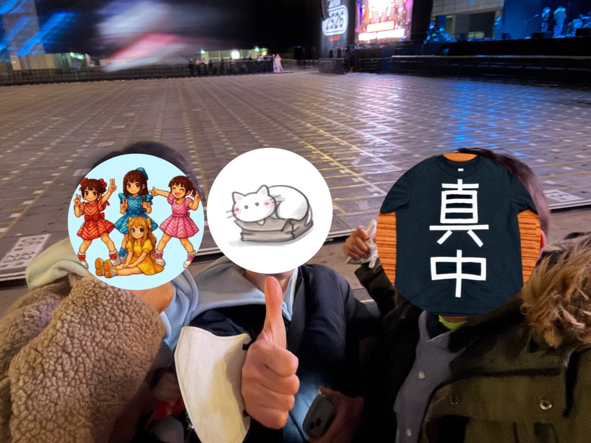 そら組3人一般柵前3連番、まなふぃ見つけてくれてありがとう