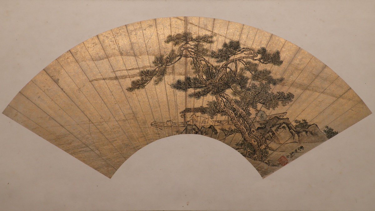 山水図扇面（明清名家扇冊のうち） 中国｜明時代・16世紀｜金箋墨画