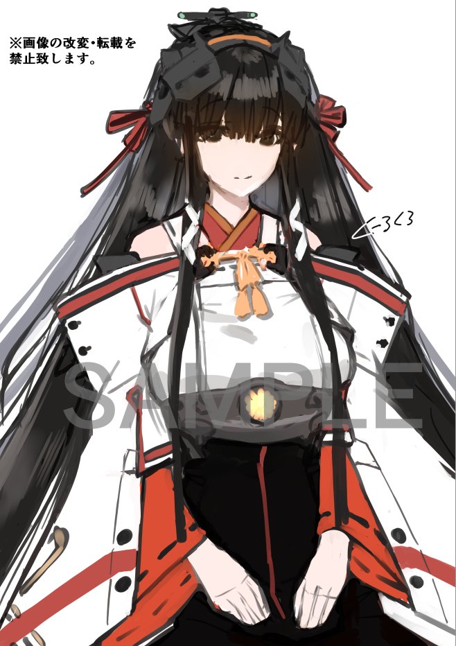 「3冊目の画集の表紙の大和ちゃんのデザインラフ。」|くーろくろ＠初単行本「萌えよ！艦艇学園」第１巻発売中です！のイラスト