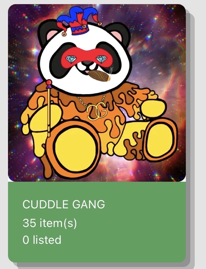 ToxikSlimE's tweet photo. @CuddleGangOG I minted 35 and hold a space background. Could I please get a custom one? https://t.co/uouLCzrRXg