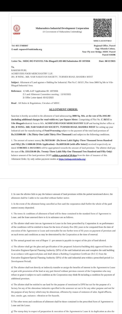 Truthexpress71's tweet image. आली नाही. 
4. हा भूखंड धारक CEO, व TA अतुल दावांगे यांचे खास असून याना सर्वात पहिले भूखंड देण्यात आले. MILAAP नियमानुसार 20 कोटी 2500 चौ मी वरील भूखंडावर इनवेस्ट करावे लागते तरच भूखंड देण्यात येईल असे नियम असून याना हा नियम का आकारण्यात आले नाही. 
5. जर investment नाही केली
(4/6)