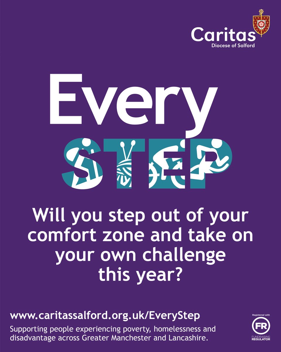 Thinking ahead to what your resolutions might be for 2026?

Join Every Step!  From knitting to baking, reading to running, and everything in between!

However you want to challenge yourself  in the New Year, we'd love to hear from you!

caritassalford.org.uk/everystep