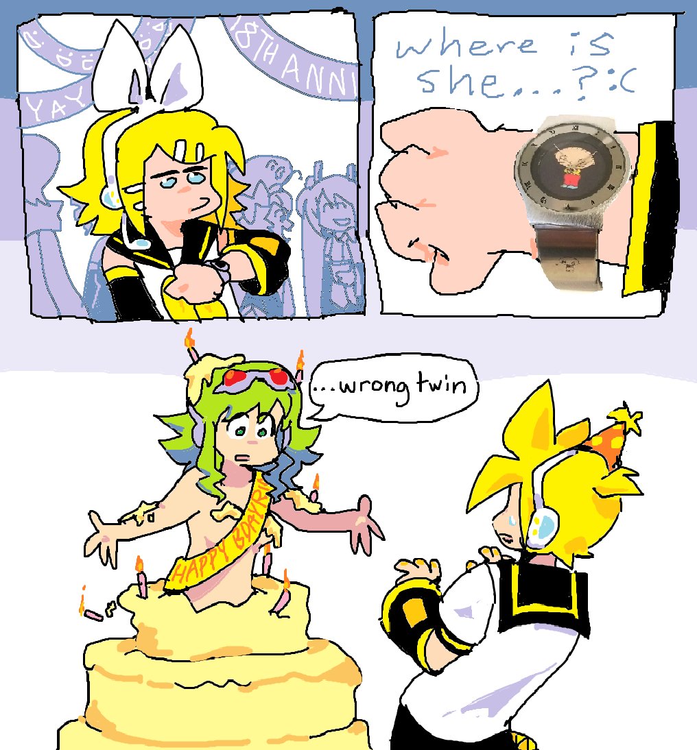 roshinyukai_rin's tweet image. its the 27th somewhere still... happy birthday to my faves (#gumirin implied)