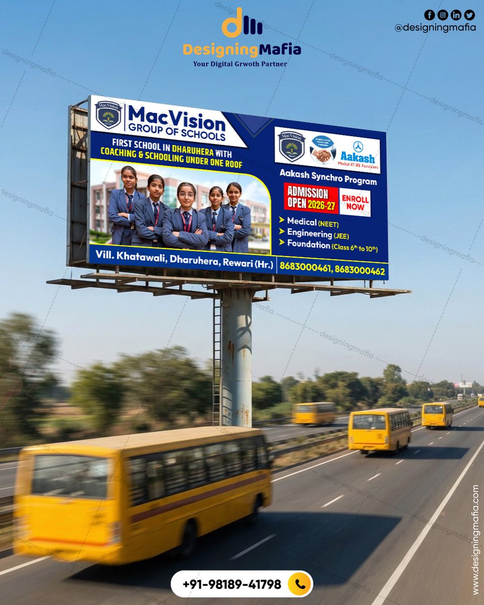 designingmafia's tweet photo. Creative designs + impactful digital marketing = real results ✨

We help schools stand out, connect with parents, and build a powerful brand presence 📈

WhatsApp Us: +91-981-894-1798

#hoardingdesign  #bannerdesign #graphicdesign #designingmafia https://t.co/dDGAzeQMsX