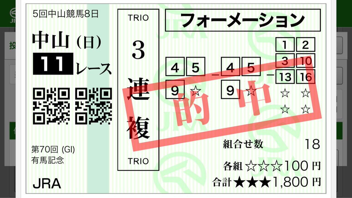 deepimpact15's tweet photo. 有馬記念終了。3番人気④ミュージアムマイルが優勝🏆2着12番人気⑩、3着2番人気⑨でした。本来はメイショウタバルから買いましたがコケた時の馬券が当たってしまいました。よくあること😏 
秋華賞に続いて万馬券的中🎯 https://t.co/4aOkWISwA6