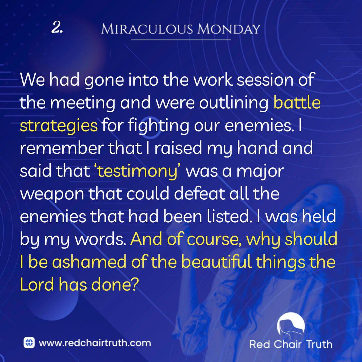 redchairtruth1's tweet image. ✨Sis E’s testimony has taught us so much already, yet there’s still one more powerful lesson ahead. Don’t miss the final part on Red Chair Truth's Miraculous Monday.

#RedChairTruth #MiraculousMonday #GLHtestimonies #Testimony #Itestify #RCT #ItaUdoh