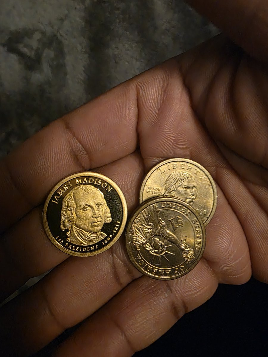 TruthIsTruth555's tweet image. Proof Presidential James Madison

Look what i came across today. A James Madison Presidential $1 Proof. I have a boatload of the Presidential $1 coins, but ive never had one thats a proof. Not worth much, but still a nice collection piece.