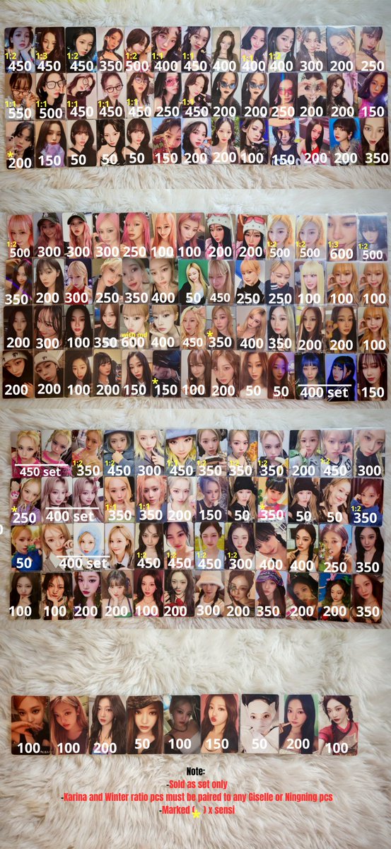 sxgnxrxnx_gigi's tweet image. wts lfb aespa ph

QUITTING SALE

- Sold as set, Steal basis
- Hatian (✅), Will give official FREEBIES for successful host
- 2 months dop with 50% nrdp
- Karina and winter ratio pcs must be paired to any Giselle and Ningning
- STRICTLY NO CANCELLATION

Dm me if inch.