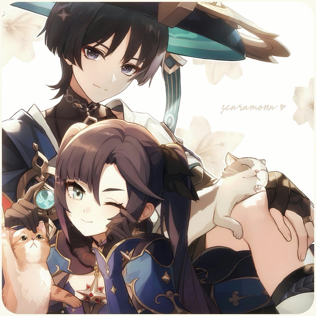 Offictil's tweet image. #scaramona #scaramouche #mona #genshinimpact