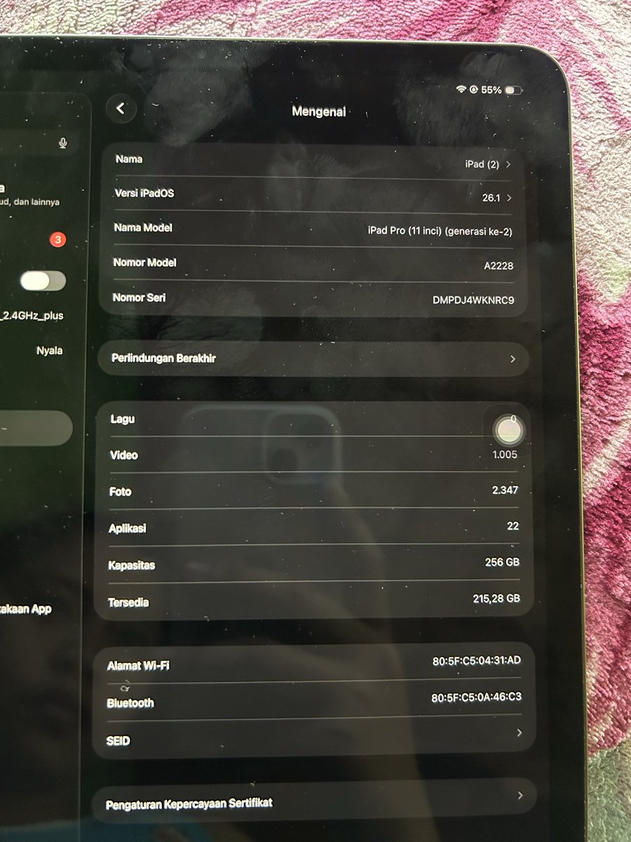 p1wraa's tweet photo. @omgnjm aku ada ipad pro gen 2 256gb ni ka, siapa tau minat https://t.co/vXQLc8ejt9