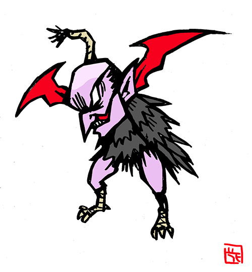 「ノブナガバード #ノブナガモンスターズ #オリジナルモンスター」|花小金井正幸＠喫茶宝石箱での個展。2023年開催予定のイラスト