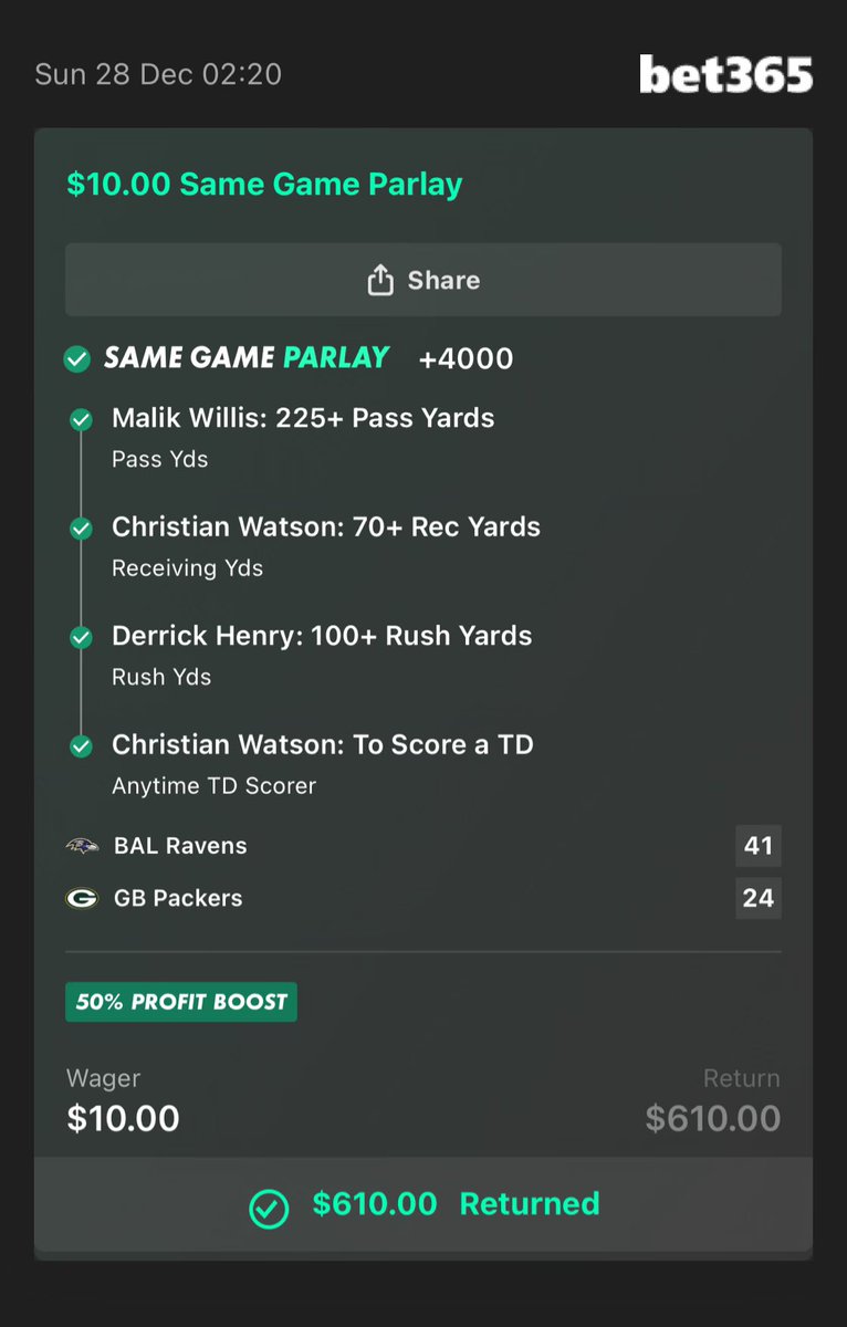 1realbM's tweet image. 🔥 HUGE WIN! 💰 $10 → $610 on this +4000 (50% Boost) Same Game Parlay! 🔥

To celebrate, I'm giving away $50 to ONE lucky follower!

To enter:
✅ LIKE this tweet
✅ RETWEET this tweet

Winner picked Tuesday. Good luck! 🍀