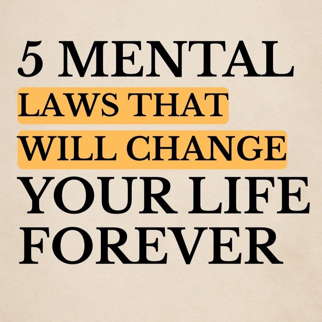 KnowledgeOfOld's tweet image. 5 Mental Laws That Will Change Your Life Forever: