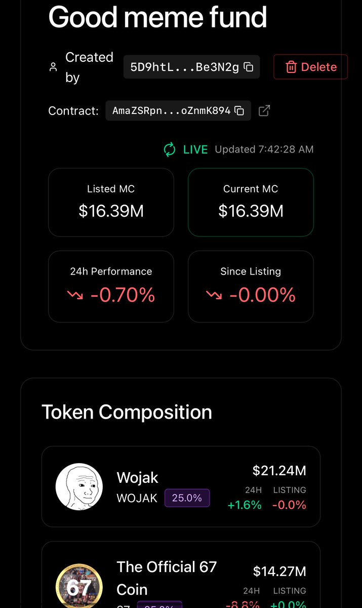 Oathlabs's tweet photo. Create my first meme fund etf on @MTFSOL can’t wait for tommorow main net !! https://t.co/YhaWjSA6nM