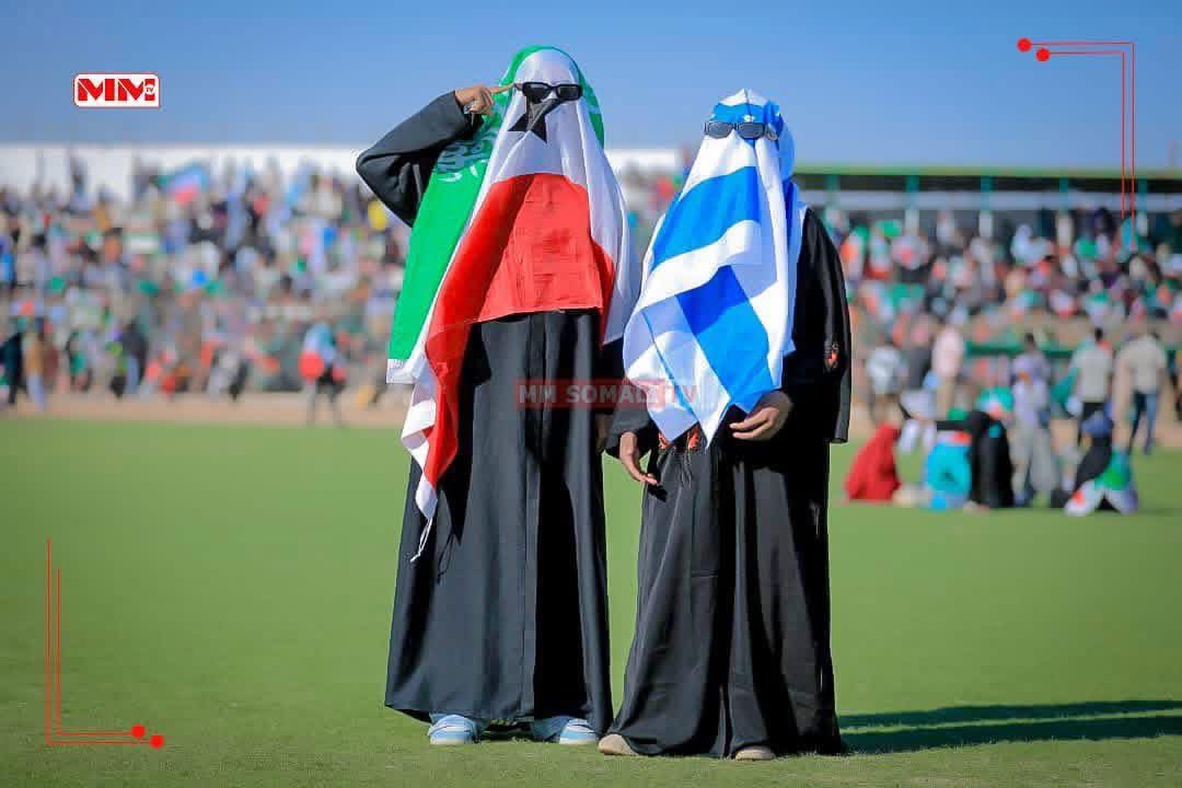 MiddleEast_24's tweet image. A photo taken at Hargeisa Stadium in Somaliland during celebrations of the people following Israel’s official recognition of Somaliland as an independent state on December 26, 2025.