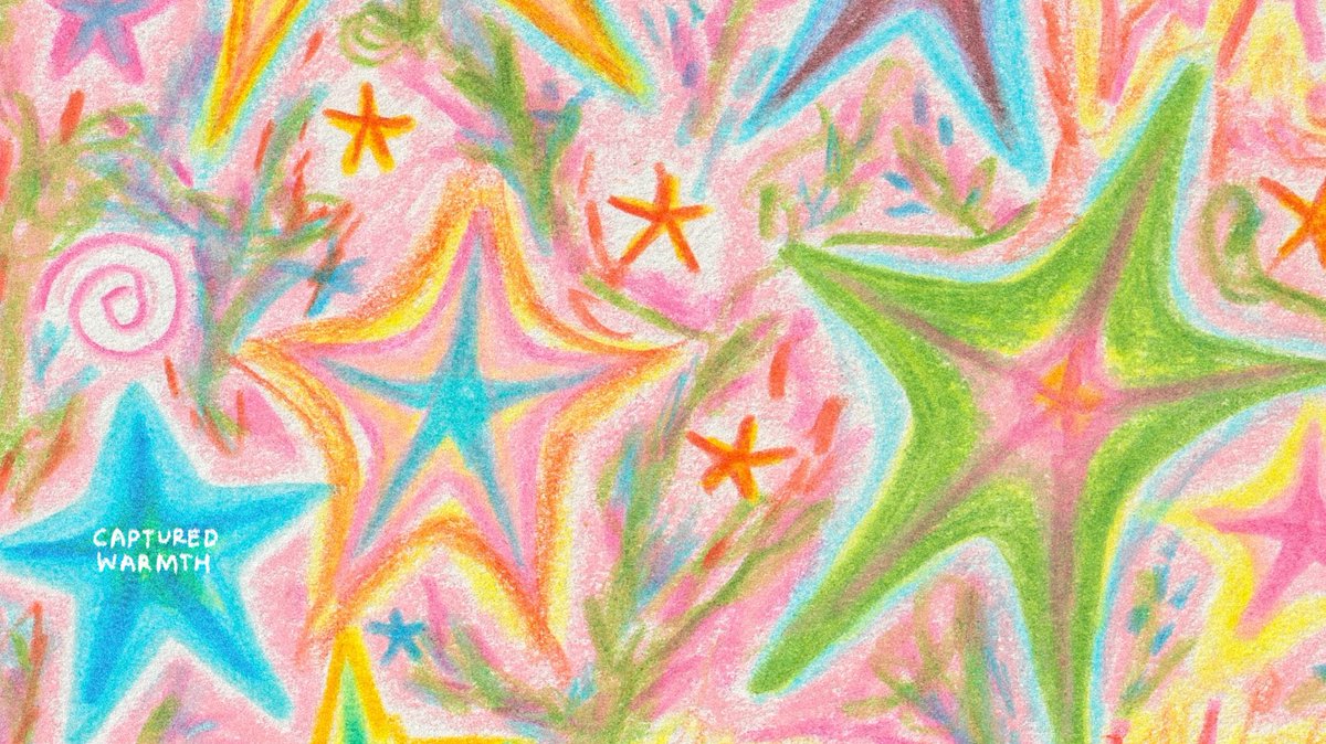 capturedwarmth's tweet image. my art in different colors 🍀🪼🌺🐠⭐️🍥