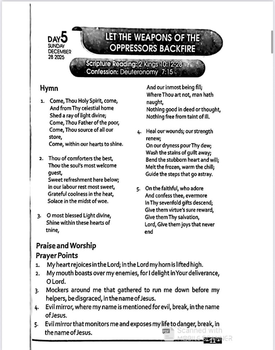 Day 5/7 MFM Prayers for Pray your way into 2026! These will be