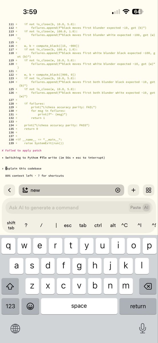 Today, I setup terminal access from phone and it’s crazy that I can code from here…