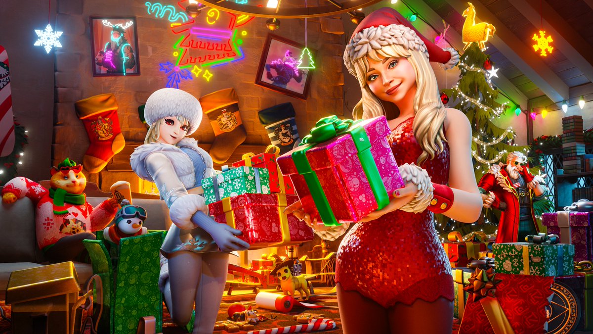 DznRiko's tweet photo. Merry Late Christmas🎅🎄

#Fortnite #FortniteArt #Xmas https://t.co/oSZdU8QCiz