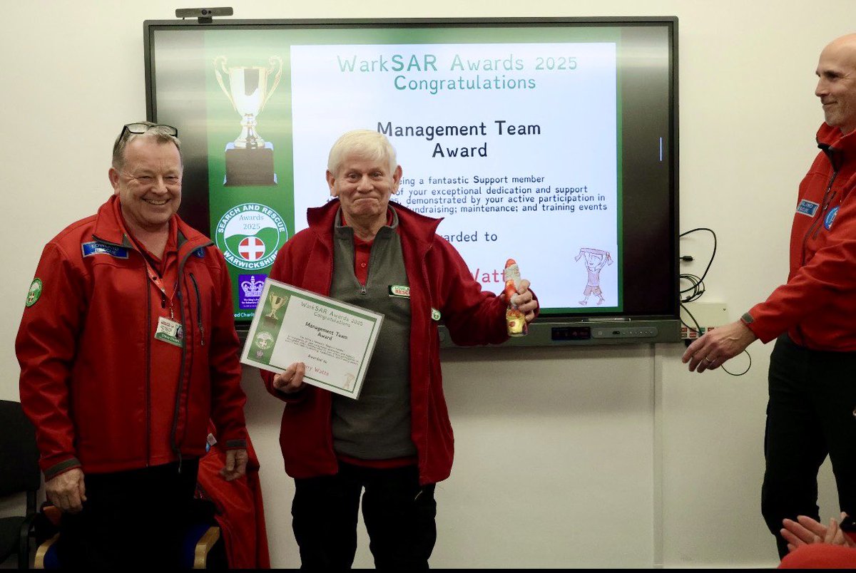 Christmas Award 2025

Congratulations to Gerry, recipient of the Management Team Christmas Award 2025 👏
Thank you for your exceptional dedication throughout 2025 and your support across searches, training, fundraising and maintenance. Truly appreciated 💙

#ChristmasAward2025