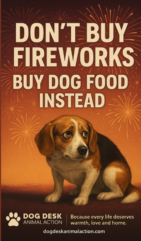 🎆 This New Year’s Eve, skip the fireworks.
🐶 Buy a bag of dog food instead &amp; help keep hungry dogs fed, not frightened!

Your kindness lasts longer than a bang ❤️
⬇️
dogdeskshop.com/collections/ki…

#NewYearsEve #SkipTheFireworks #FeedDogsNotFireworks #DogFoodDrive #AnimalWelfare 🐾