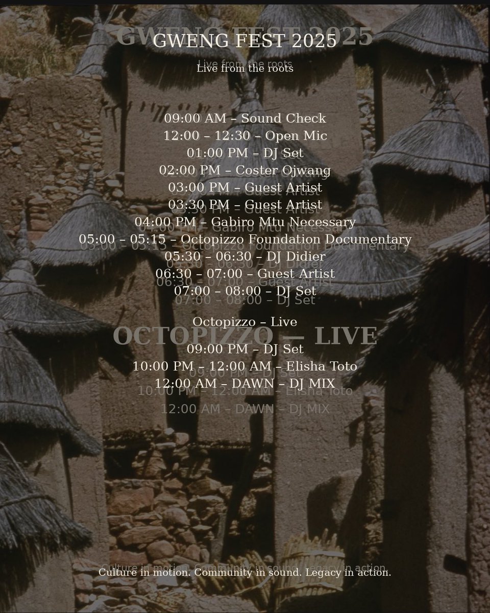 OCTOPIZZO's tweet photo. GWENG FEST PLAYLIST 
SEE YOU TODAY 🛖 https://t.co/TJnMWEhodA