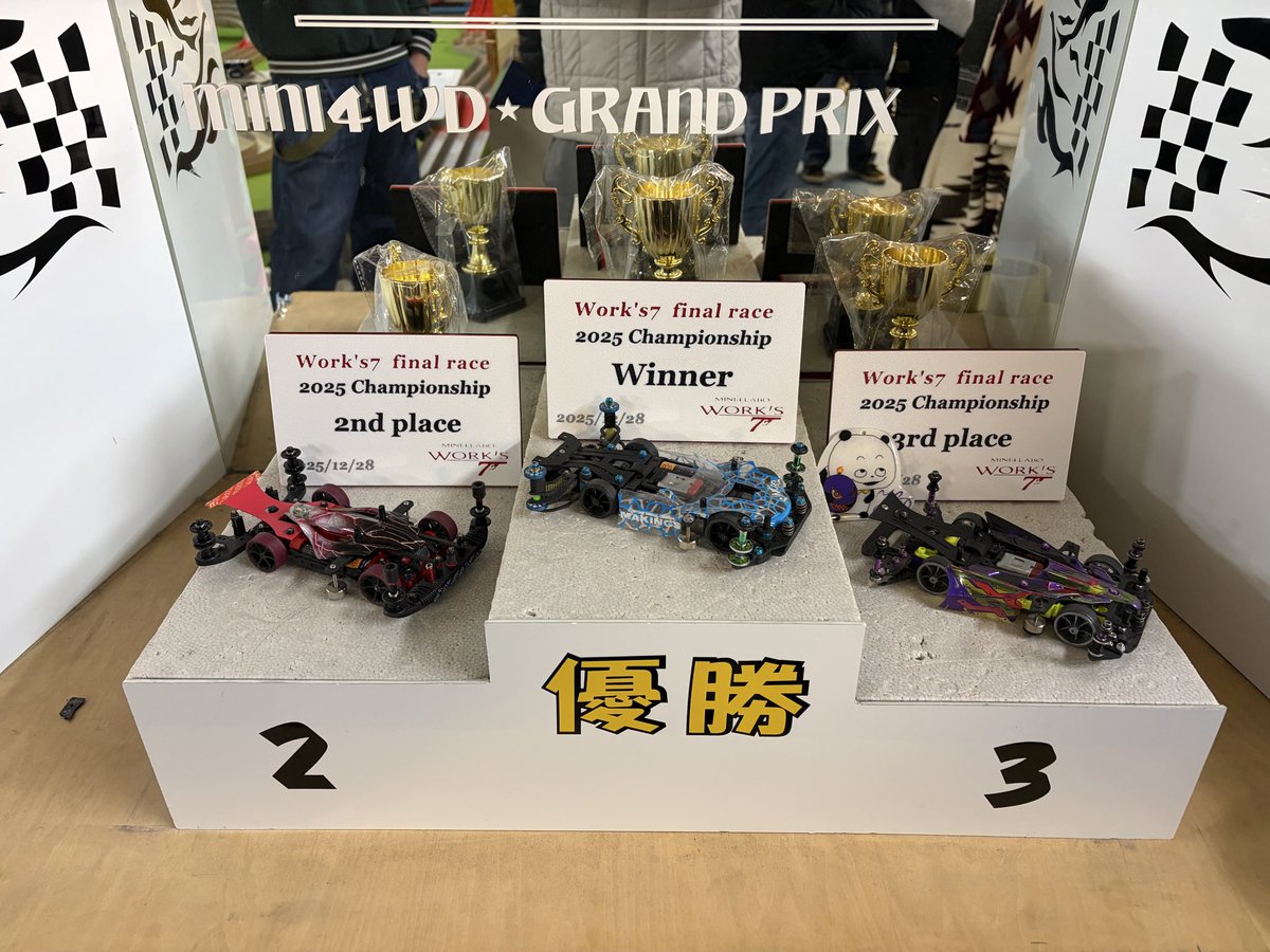 Mini4S7's tweet image. 2025年
年間チャンピオン決定戦
ファイナル

優勝　　shin君

準優勝　サトウ選手

3位       ほぶ選手

おめでとうございます㊗️