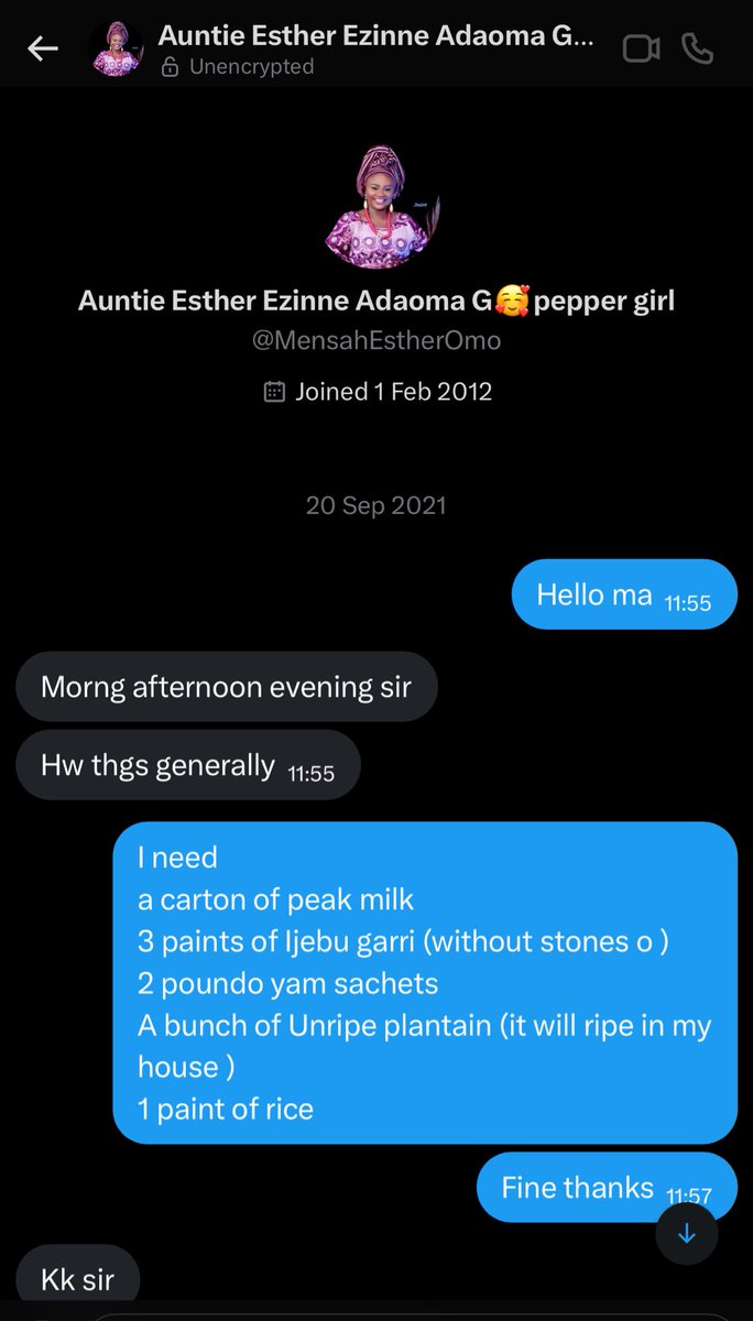 Where it all started from 4 years ago. 

She proudly calls me her first customer on the app 😊…..

She carried the load on her head to my house  and even added pepper and tomatoes as complimentary that day 🥹

She HUSTLED💔💔