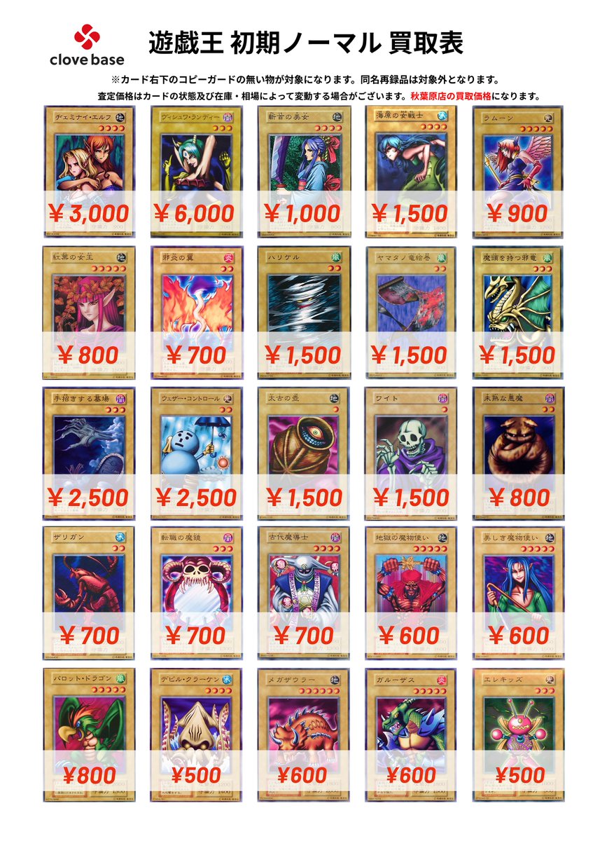 🔯 遊戯王 初期ノーマル買取表 🔯】 ヴィシュワ・ランディー 6000 斬首