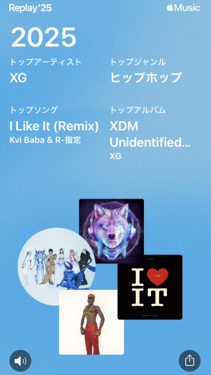 chii_alphaz's tweet photo. ことしApple musicで1番聴いたの、トップソングもXGだと思ったらi like itだった😳❤️‍🔥 https://t.co/dULL3xXE8A