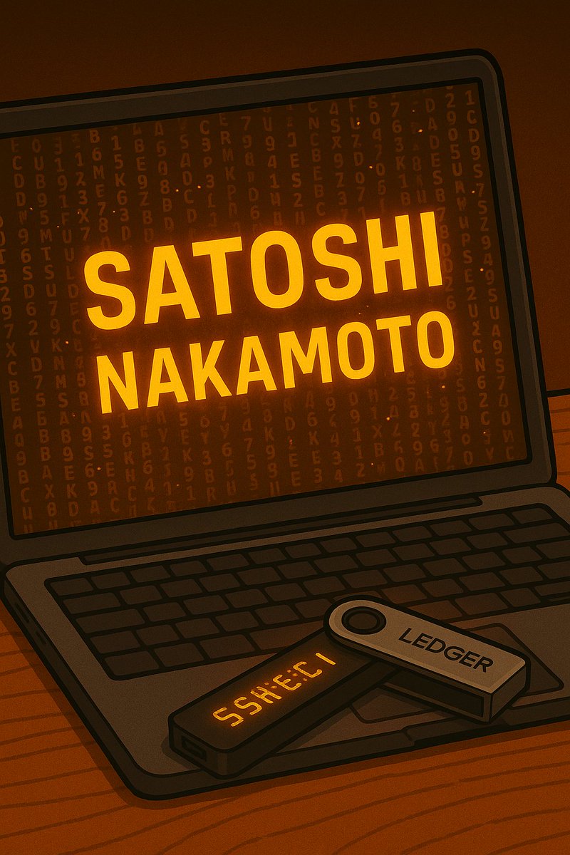 blingo14459's tweet photo. On the key, a name.
 Satoshi Nakamoto.
The creator of Bitcoin.
The key belongs to him.
On it: 1 million bitcoins.
An enormous fortune today. #Crypto #Bitcoin #Solana  #BTC #Bianca  #Memecoin #Blingo #Lumi #SatoshiNakamoto  #bearmarket https://t.co/QjZAvtZbel