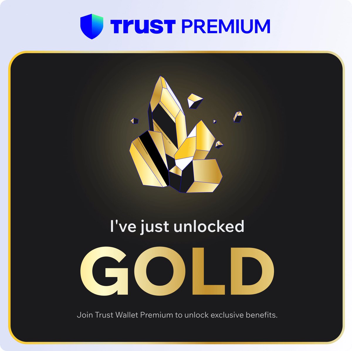 officially gold on <a href="/TrustWallet/">Trust Wallet</a> Premium! loyalty looks good when it's rewarded… your wallet should work for you, mine does now.
short.trustwallet.com/premium-share