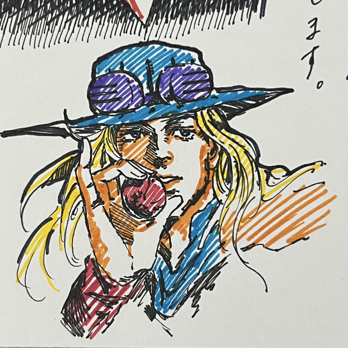 年賀状に描いたジャイロ