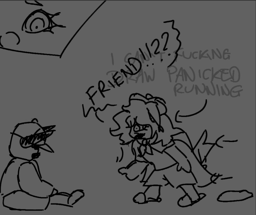 follyaspen's tweet photo. [ * As soon as pups eyes landed on the hunched figure, she leapt to a running position and slid to a stop next to him on her knees. ]

"FRIEND?!?! WHAT HAPPEN?!" https://t.co/mXJwbIkey2